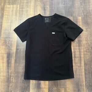 Figs Chisec Three Pocket Scrub Top Black Women’s Medical Size Small